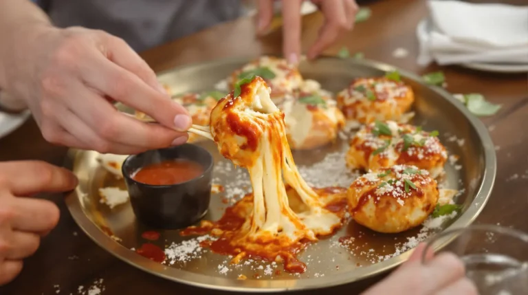 J’ai servi ces pizza balls au fromage fondant à l’apéro : le plateau était vide avant le dernier invité